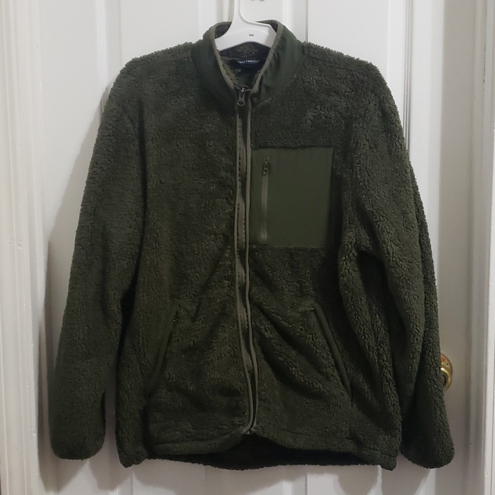 Urban Frontier Dark Green Fleece Jacket Size Large